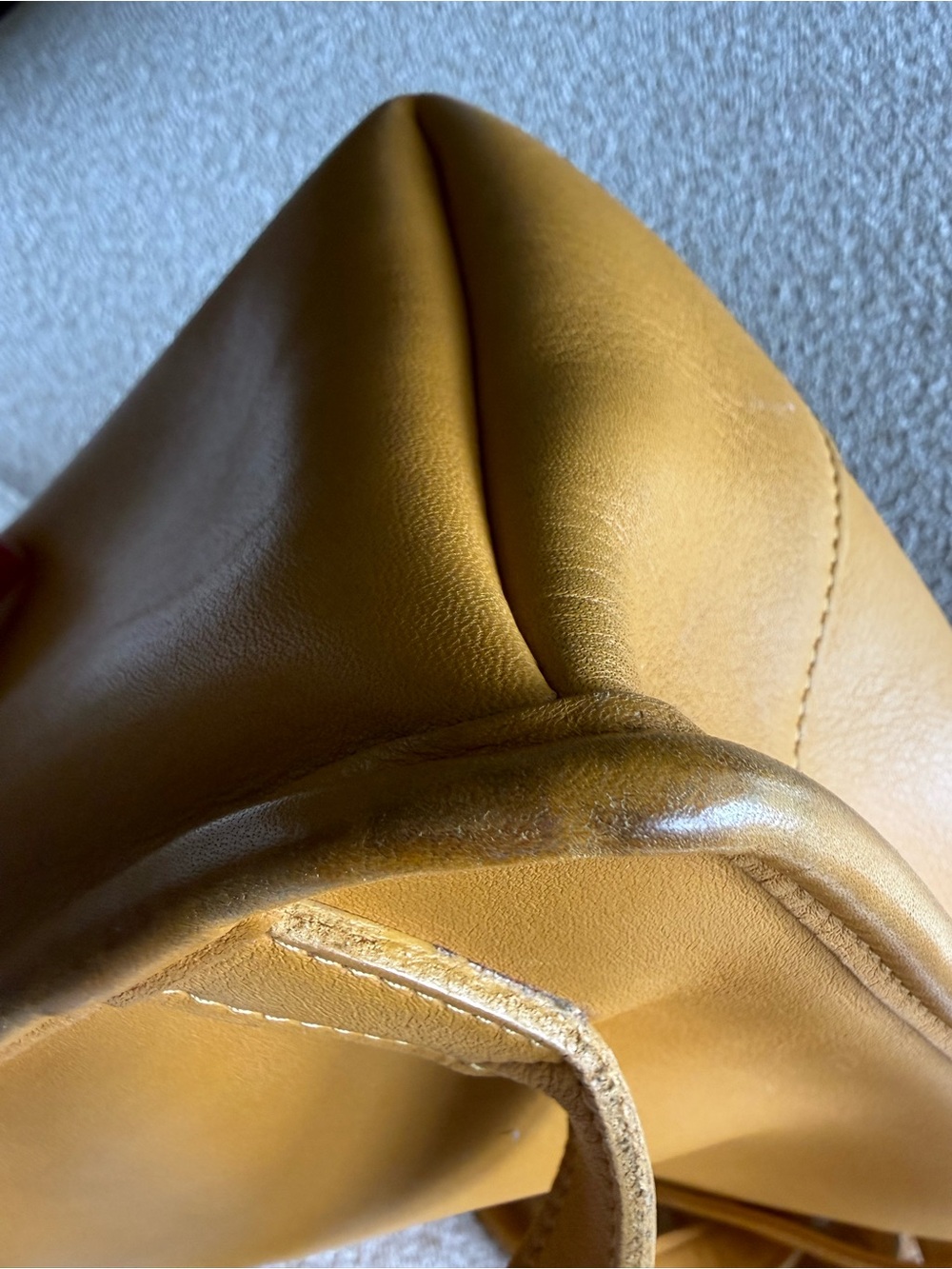 Coach Mustard Leather Drawstring Backpack - Picture 10 of 14